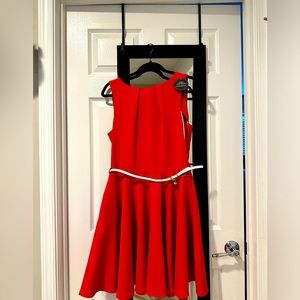 Closet London red dress size 10 has pockets, new with tags.